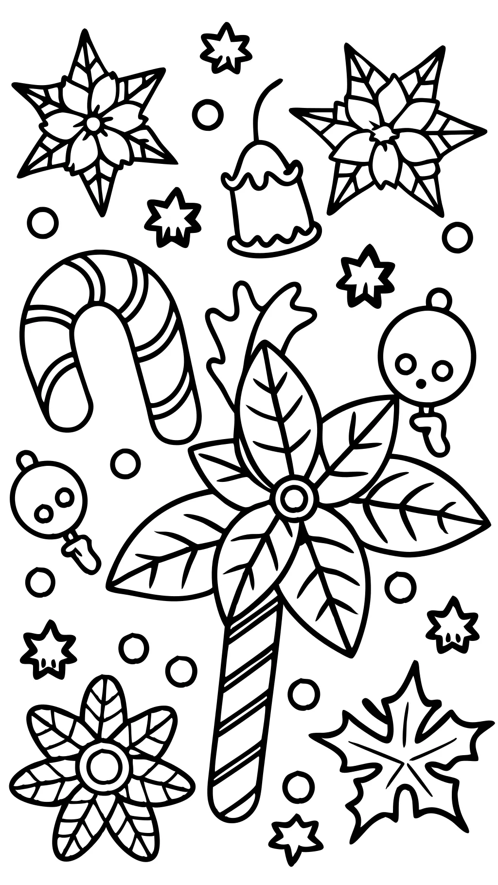 coloriage de Noël bonbon imprimable